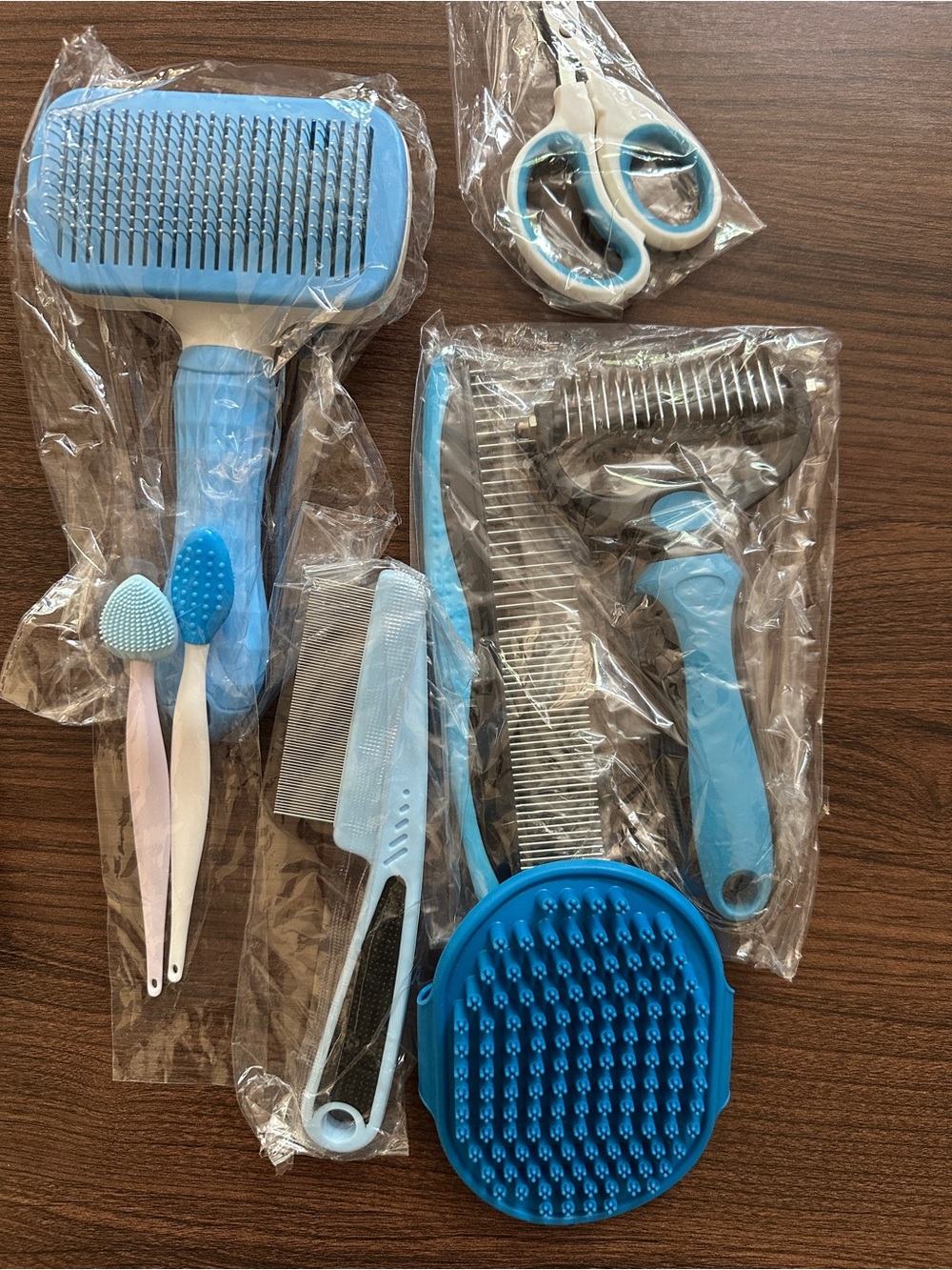 Blue pets Hair Care Brush & Comb Set - Gentle Grooming Tools